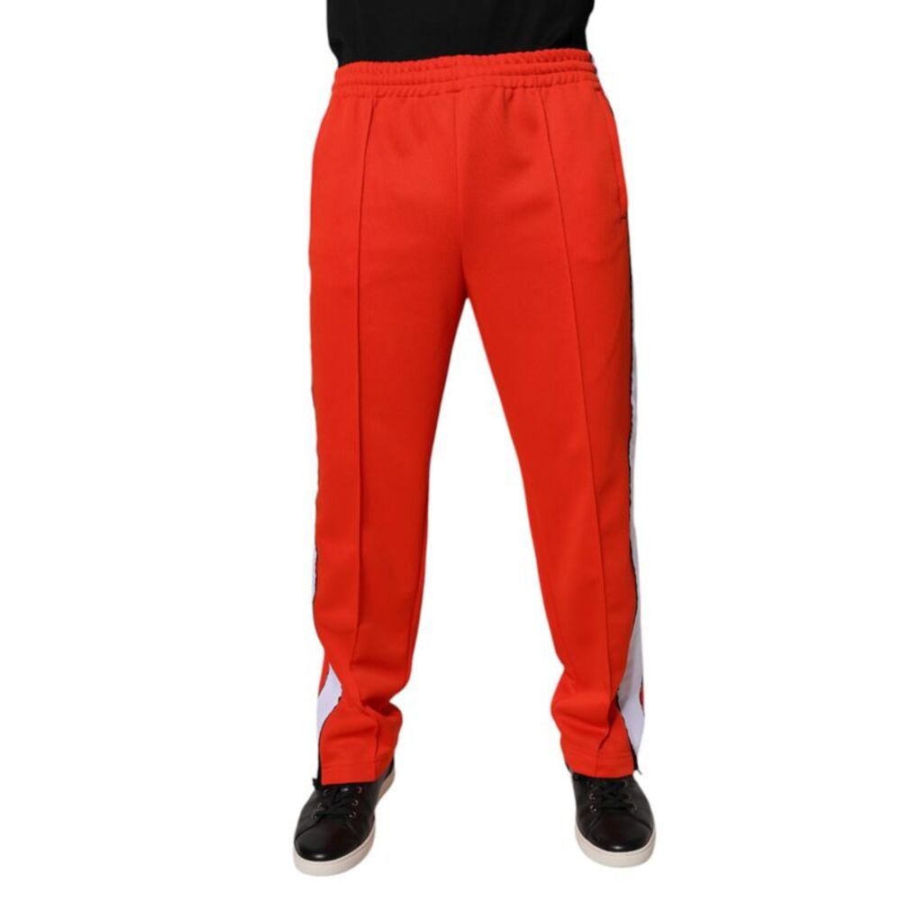 MSGM Red White Mid Waist Men Jogger SweatMen's Men's Pants